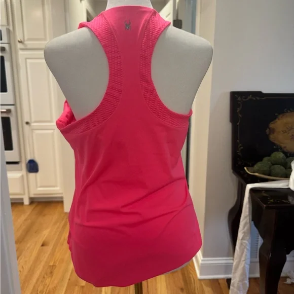 Spyder Women's Neon Pink/Coral Workout Top - Picture 2 of 10